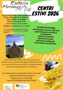 volantino centri estivi 2026